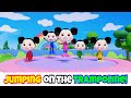 Five Little Miko and Mika Jumping on the Trampoline | Kids Nursery Rhyme Song