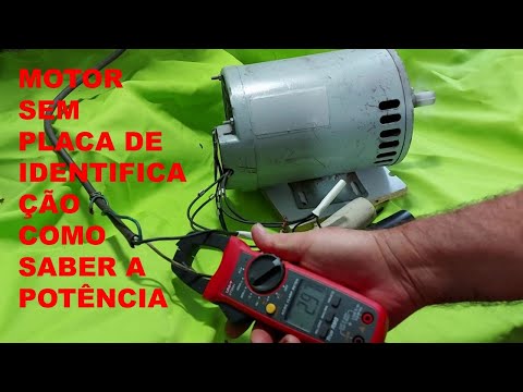 MOTOR ELÉTRICO SEM PLACA DE IDENTIFICAÇÃO COMO SABER A POTÊNCIA