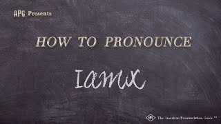 How to Pronounce IAMX (According to IAMX!)