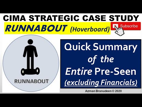 Runnabout Preseen Complete Summary - CIMA Strategic Case Study (SCS) May & August 2020