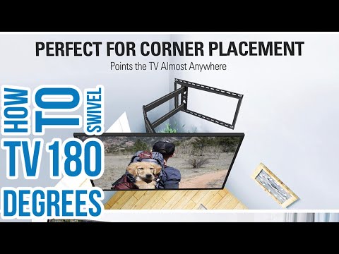 How to mount 55” TV so it can rotate 180 degrees swivel tv wall mount? | long arm tv mount MD-2285