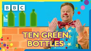 Ten Green Bottles Nursery Rhyme | Mr Tumble and Friends