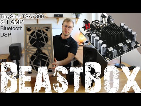 TinySine TSA7800B 2.1 Verstärker mit ADAU1701 DSP SigmaStudio | Festival Bluetooth Box selber bauen!