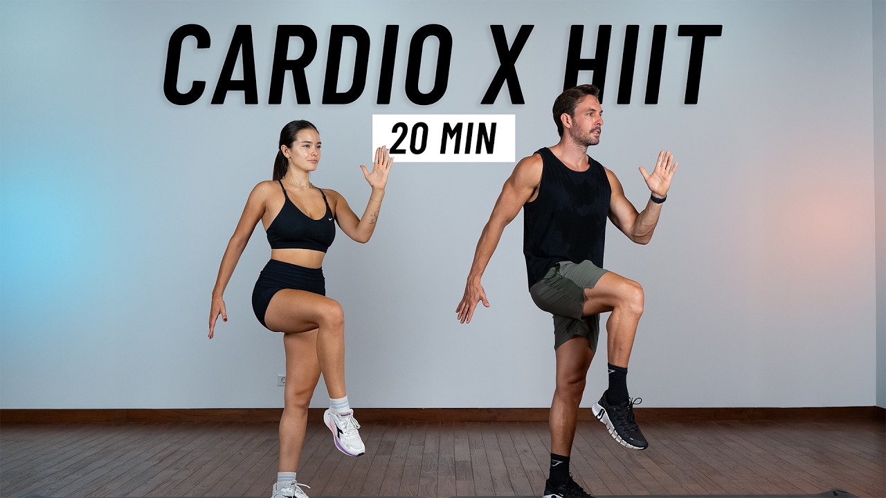 20 Min Fat Burning HIIT Workout - All Standing, No Jumping, No Equipment