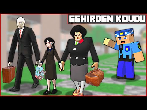 KEREM KOMİSER, WEDNESDAY AİLESİNİ ŞEHİRDEN KOVDU! 😱 - Minecraft