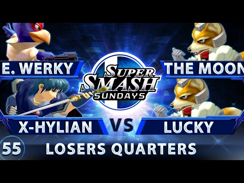 SSS 55 - E. Werky & X-Hylian vs. The Moon & Lucky - SSBM Losers Quarters - Smash Melee