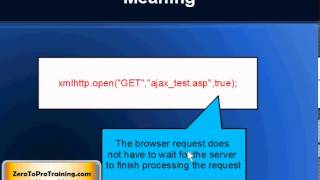 AJAX Training - Part 10  -  Asynchronous Concept