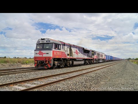 7922V SCT Dooen Container Train With SCT013 & CSR006 At Gheringhap Loop (28/12/2023) - PoathTV