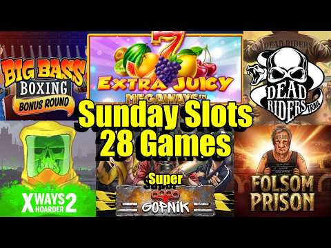 Thumbnail for video: Sundays Slot Session, 28 Games, xWay Hoarders2, Gopnik Super, Folsom Prison & So Much More