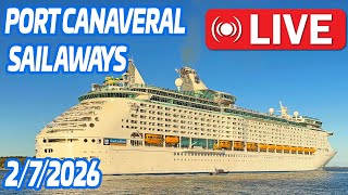 🔴 Live: 6 Cruise Ships Sailing Away From Port Canaveral! | 2.7.2026