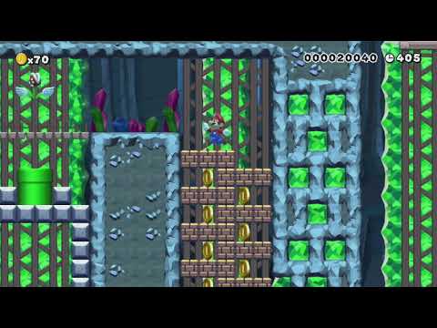 (1-2)Verdes Cueva -Green Shine- by NintenU - SUPER MARIO MAKER - NO COMMENTARY 1bh