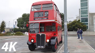 ⁴ᴷ⁶⁰ Unitrans: Riding Historic London Double Decker Bus (AEC Regent III RT) in Davis
