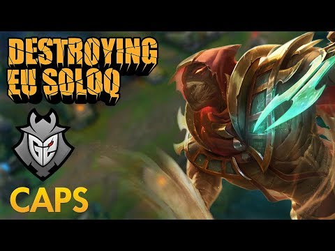 Destroying EU SoloQ: G2 Caps - Pyke Mid Lane - KDA 21/3/12