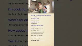[Hội thoại tiếng Anh] Mẹ ơi con đói! – Luyện nói giao tiếp hằng ngày  #englishwithme #shorts
