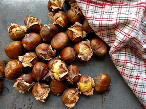 Maroni/Esskastanien im Backofen zubereiten (kurz)