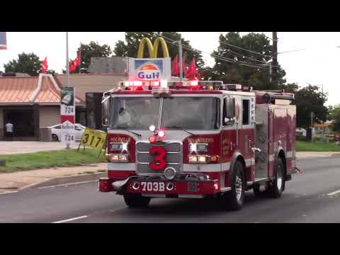 Montgomery County Engine 703 Bravo, and Ambulance 703 Responding