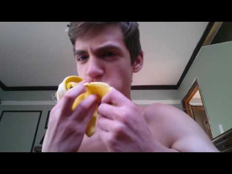 Eating a banana WAY to fast GONE FAST