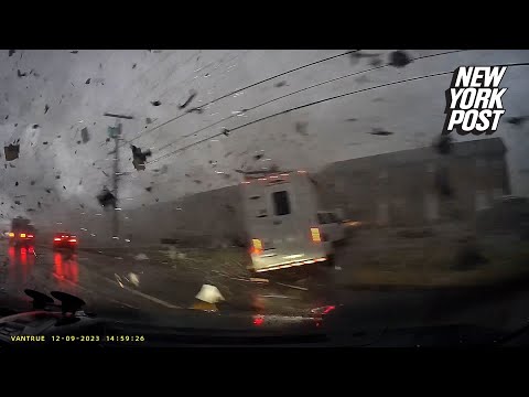 Shocking video shows the moment a car gets totaled by deadly Tennessee tornado