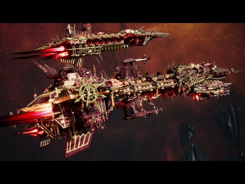 Skalgrim Mod 2021: Conqueror in action! World Eaters vs Space Marines - Battlefleet Gothic Armada 2