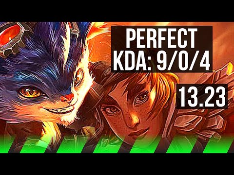 RUMBLE vs TALIYAH (JNG) | 9/0/4, 1200+ games, Legendary | KR Master | 13.23