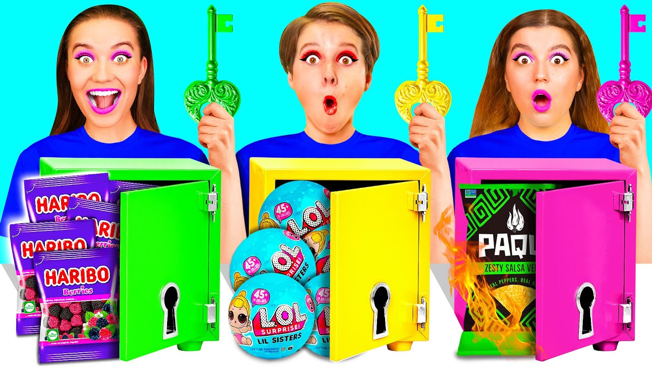 1000キーの謎の挑戦を解決します。 | おもしろい食べ物戦争 DaRaDa Challenge