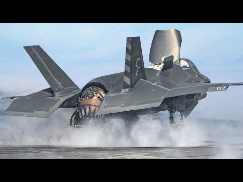 US F-35B Activate Full Power and Transforms Itself During Helicopter Mode