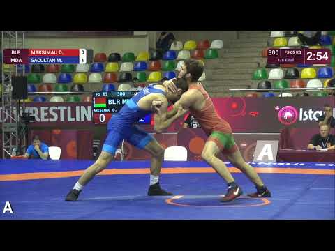 1/8 FS - 65 kg: D. MAKSIMAU (BLR) v. M. SACULTAN (MDA)