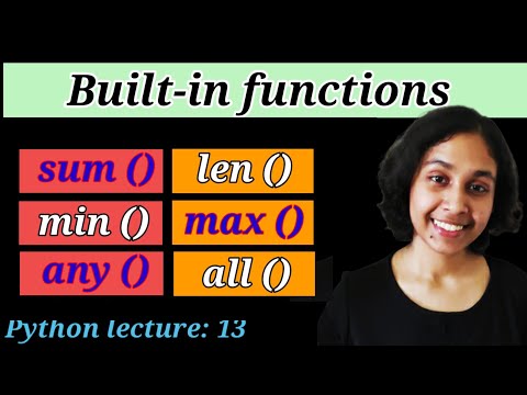 Python Lect 13 Inbuilt Functions In Python