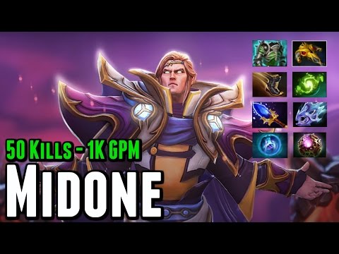 MIDONE 8000 MMR EXORT INVOKER 50 KILLS 1K GPM (Dota 2 Highlights)