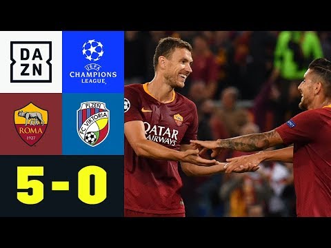 Schützenfest in Rom dank dreifachem Edin Dzeko: AS Rom - Viktoria Pilsen 5:0 | UEFA CL | DAZN