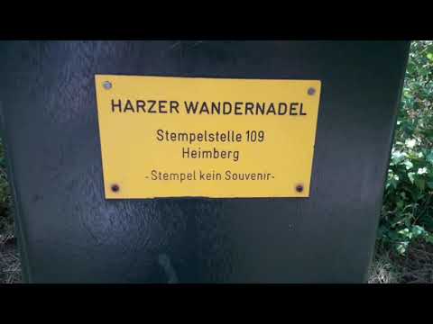 Harzer Wandernadel Stempelstelle 109 Steinbruch Wasser mitten im Wald