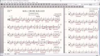 Drum Score World (Sample) Twisted Sister - Kill Or Be Killed