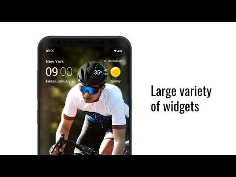 Transparent clock and weather Video