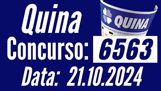Quina 21/10, QUINA de hoje, RESULTADO da QUINA 6563, Resultado Quina,
