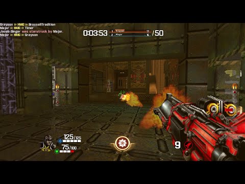 Quake Champions: Doom Edition - Corrupted Station (Deathmatch Gameplay with Bots)