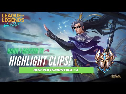 Master Yi BEST PLAYS MONTAGE #4 - Wild Rift Challenger RANK 1 MASTER YI Wuju Style (NEW GIVEAWAY!)