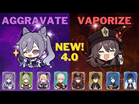 C4 Aggravate Keqing & C1 Double Hydro Hu Tao - 4.0 NEW Spiral Abyss Floor 12