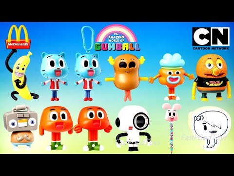 2018 FULL WORLD SET McDONALD'S THE AMAZING WORLD OF GUMBALL HAPPY MEAL TOYS CARTOON NETWORK UNBOX 12 Video
