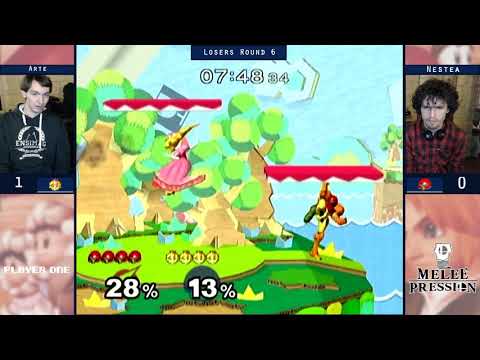Super Melee Pression 2 - Arte (Peach) vs. Nestea (Samus) - Losers Round 6