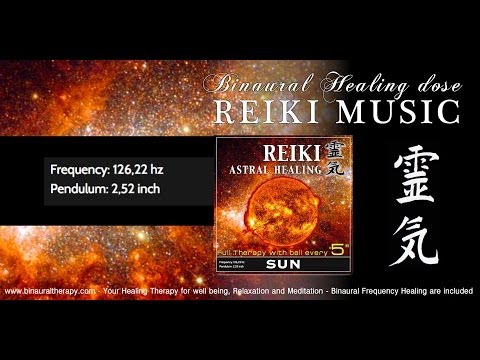 靈氣 Reiki Music Healing: SUN Meditation (Real Planet Frequencies Therapy with Bell Every 5 Minutes)