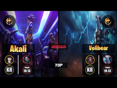 Roach AKALI (Top) [Conqueror] VS VOLIBEAR - Grandmaster KR Patch 10.13