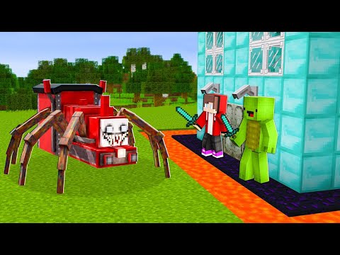 Choo Choo Charles in Minecraft vs The Most Secure House  // Mikey and JJ Maizen Mizen Mazien
