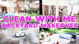 EXTREMELY SATISFYING BACKYARD MAKEOVER! EXTREME CLEAN WITH ME 2021! INSANE BACKYARD TRANSFORMATION!