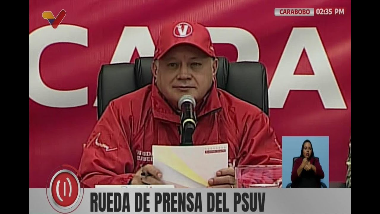 Diosdado Cabello, rueda de prensa del PSUV desde Carabobo, 23 de septiembre de 2024