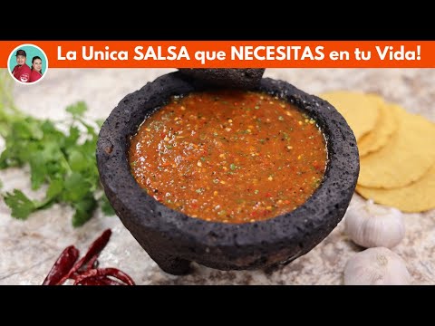 Autentica MEXICANA SALSA ROJA picante | la Unica receta que necesitas en tu vida |  homemade salsa