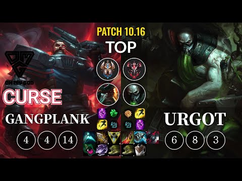 OMG Curse Gangplank vs Urgot Top - KR Patch 10.16