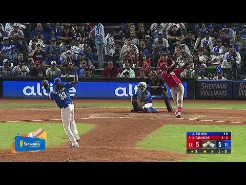 ¡BATAZO⚾😱 DESCOMUNAL DE JUNIOR CAMINERO! PARA DARLE EL CAOMPEONATO A LOS LEONES DEL ESCOGIDO