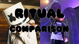 Marshmello - Ritual ( COmparisøn ) Original vs deadmau5 rip off appearance