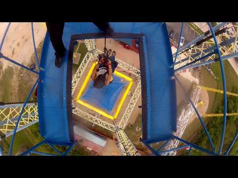 130 foot drop - Nothin' but net - Free fall - Zero Gravity - Dallas, Texas