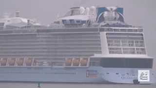 preview picture of video 'Quantum of the Seas first trip to the Eemshaven (Emsharbour)'